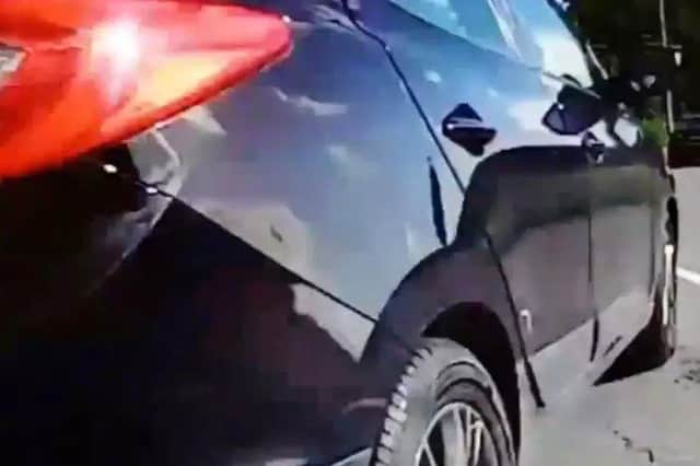 Footage of the Hyundai from Luke Smith's helmet cam.