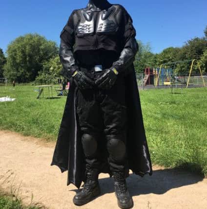 Robert Johnson, 26, came dressed as Batman.