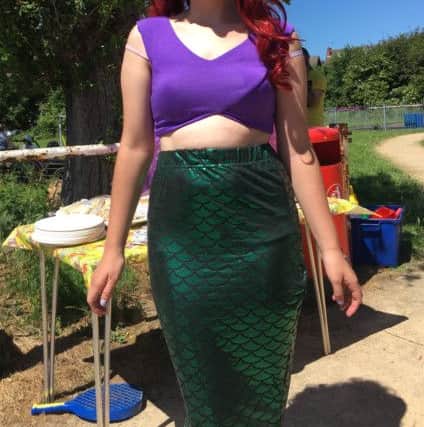 Natasha Johnson, 26, as Ariel from the Little Mermaid.