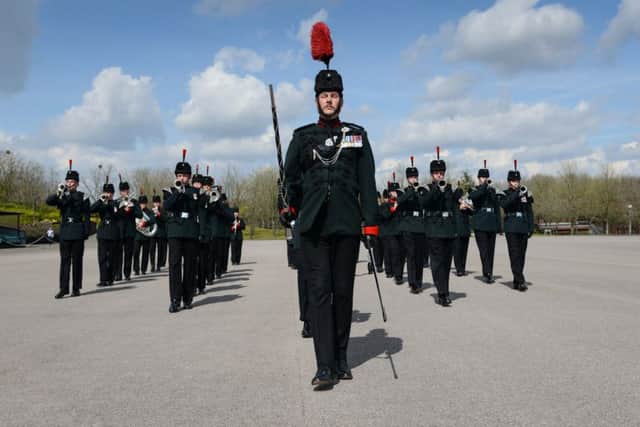 Csjt (SM Maj) Topp leading The Band and Bugles. Photo by Corporal Jonathan Lee.