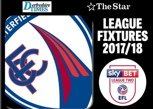 Chesterfield's 2017/18 fixtures are out