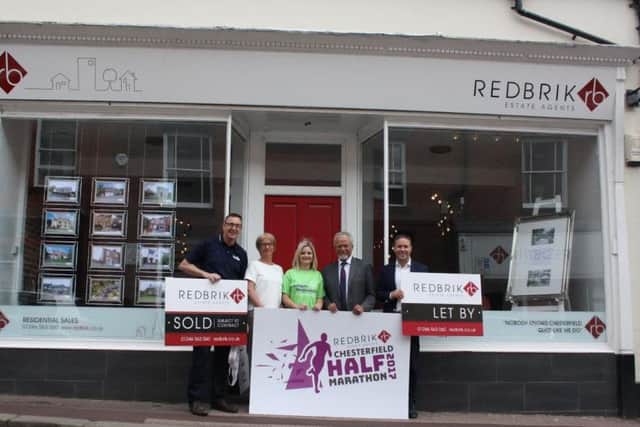 Left to right, John Timms, from MLS Contracts Ltd, Redbriks Julie Bulheller, Esther Preston, director of fundraising and marketing at Ashgate Hospicecare, Chesterfield Borough Council Councillor Steve Brunt and Redbrik's Mark Ross.