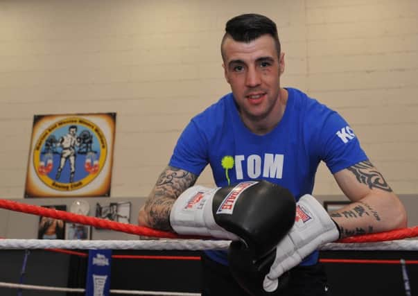 Boxer Tom Whitfield, at  the Harton & Westoe Miners Welfare gym. Picture by TIM RICHARDSON