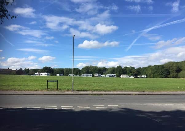Travellers have set up camp on Loundsley Green park.