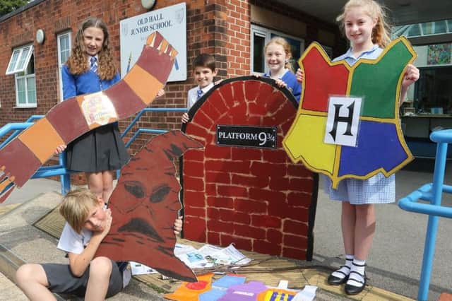 Old Hall Junior School pupils prepare their entry for the Brampton Potteries exhibition