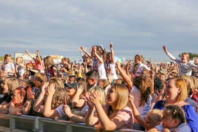 Crowds enjoy the show at Little Mix on Saturday. Picture: BRIAN TYLER