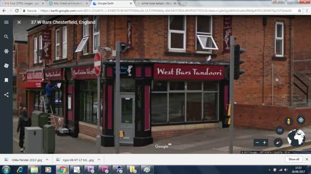 West Bars Tandoori: 41-43 West Bars, Chesterfield, S40 1AZ. Picture: Google Maps