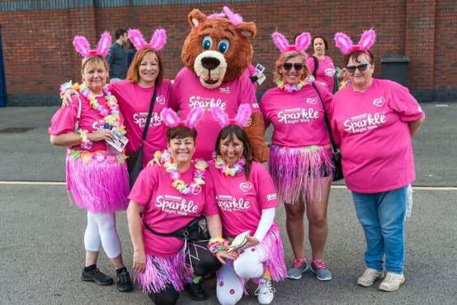 Walkers who took part in the Sparkle Night Walk