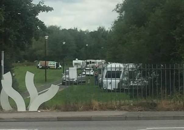Travellers have set up camp at sites off Storforth Lane and Langer Lane. Photo: Stacy Pykett