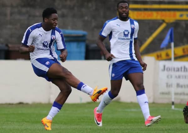 Buxton FC v Chesterfield (white), Ricky German shoots