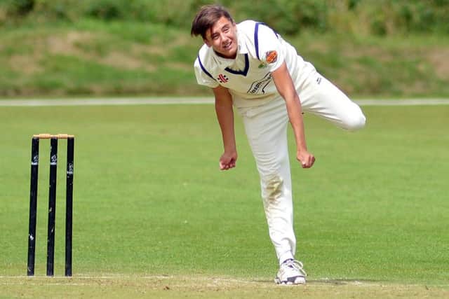 Marehay v Chesterfield CC. Chesterfield bowler Luke Baddeley