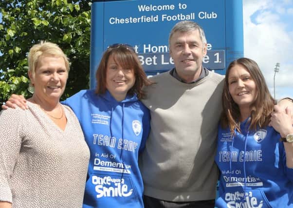 Spirites legend Ernie Moss with his wife Jenny and daughters Nikki and Sarah