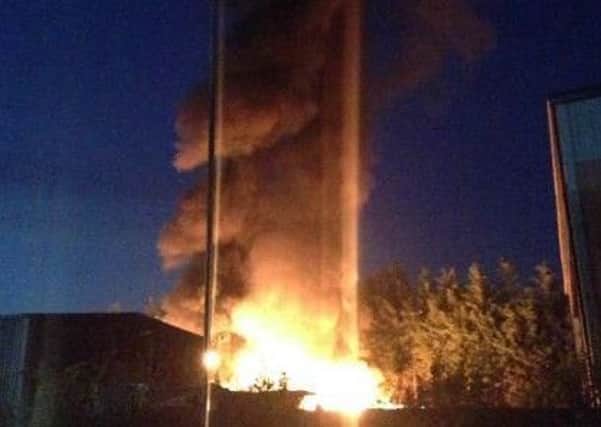 This picture of the fire was sent in by Garrie Roe.