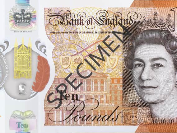 The new 10 note. Photo - Bank of England.