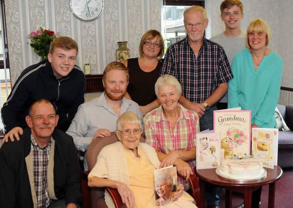 Rosa Wainwright who celebrated her 106th birthday with family at Harehill Court, Chesterfield on Monday.