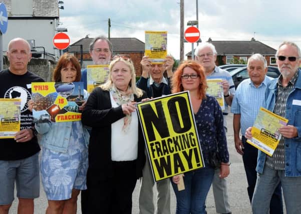 Residents from Barlborough who are protesting against Fracking in their village.