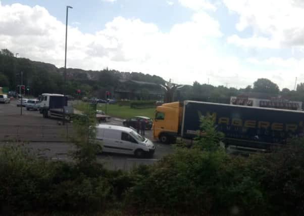 A lorry and van collided on the Horns Bridge roundabout in Chesterfield