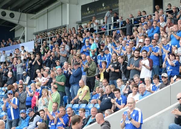 Picture by Howard Roe/AHPIX.com;Football;
Chesterfield Town v Doncaster Rovers  
29/7/2017 KO 3.00pm; ;Proact Stadium
copyright picture;Howard Roe;07973 739229

Chesterfield's   fans