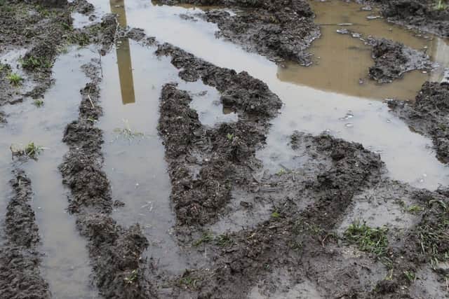 Heavy rain saw the Bakewell Showground turn into a mud bath