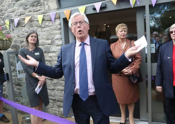 John Craven at the opening of the new Visitor Centre at Castleton