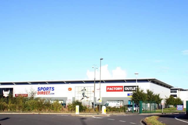 The Sports Direct warehouse in Shirebrook.