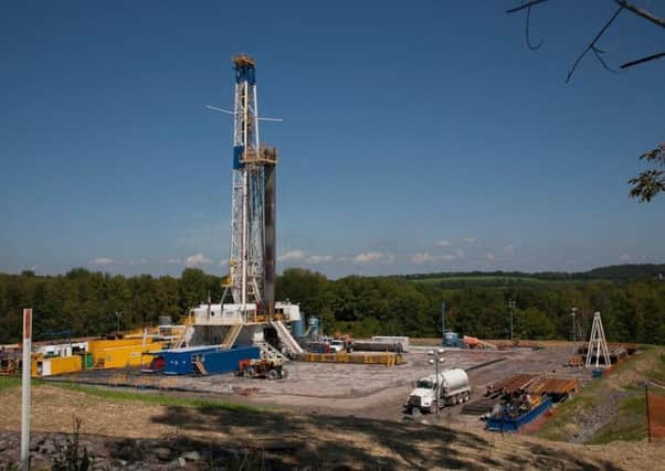A fracking well in operation in America
