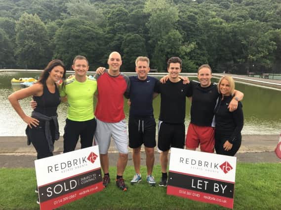 Redbrik team of runners who will be competing in the half-marathon in October.