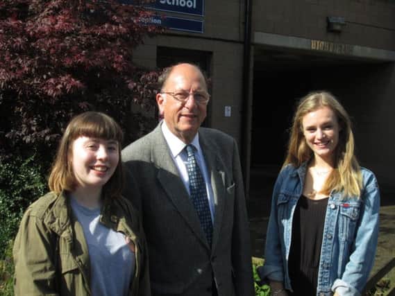 Saffron Hallam, Julian Hammond (president of Matlock Rotary Club) and Jodie Crooks, pictured left to right.