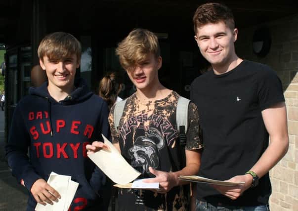 Lady Manners students with their GCSE results.