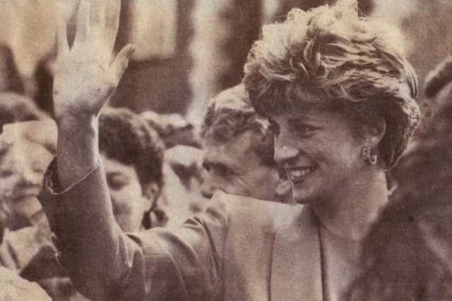 Princess Diana visits Riddings May 1992