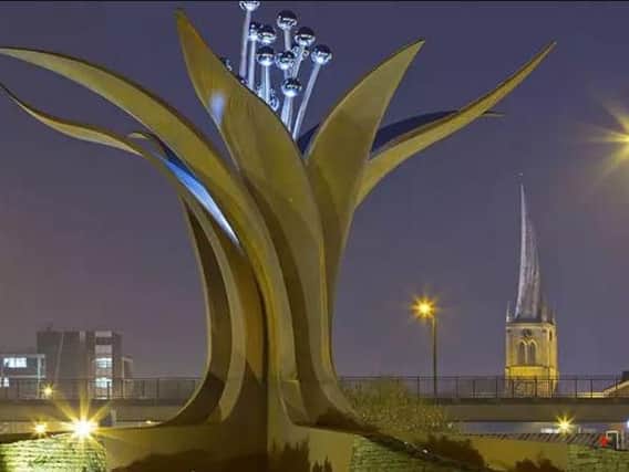 The Growth statue in Chesterfield.