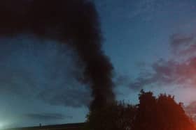 Fire in Pinxton. Photo from Keo James Eaves