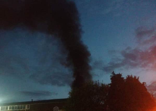 Fire in Pinxton. Photo from Keo James Eaves
