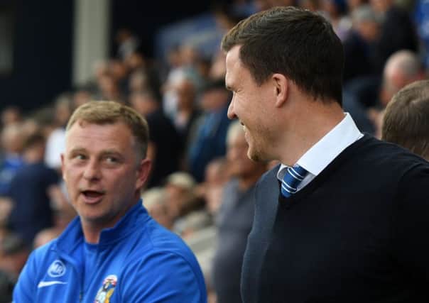 Picture Andrew Roe/AHPIX LTD, Football, EFL Sky Bet League Two,v Chesterfield Town v Coventry City, Proact Stadium, 02/09/17, K.O 3pm

Chesterfield's manager Gary Caldwell and Coventry's manager Mark Robins

Andrew Roe>>>>>>>07826527594