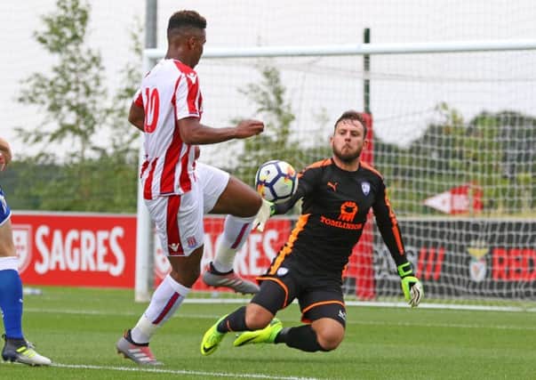 Tommy Lee's return to match action against Stoke Under 23s (Pic: Tina Jenner)