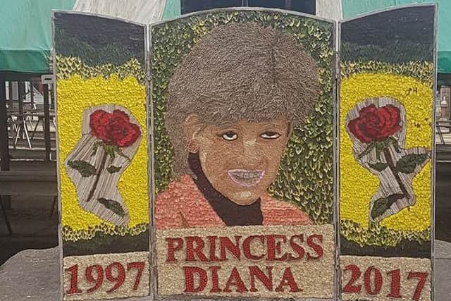 The Princess Diana well dressing in Chesterfield.