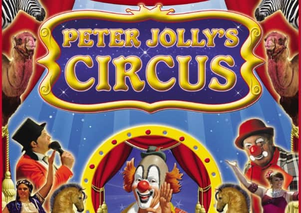 The poster for Peter Jolly's Circus which is coming to Derbyshire this month.