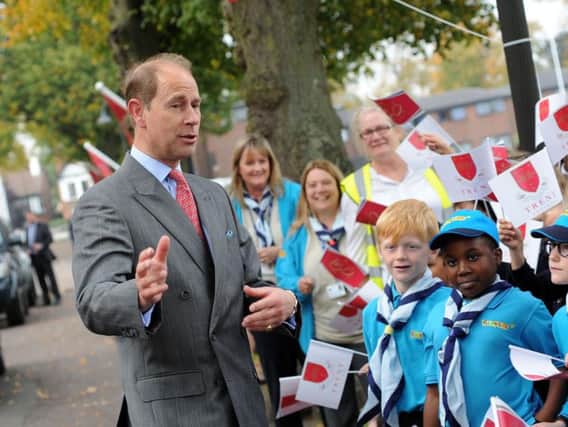 HRH The Earl of Wessex visits Trent College to celebrate its 150th anniversary.