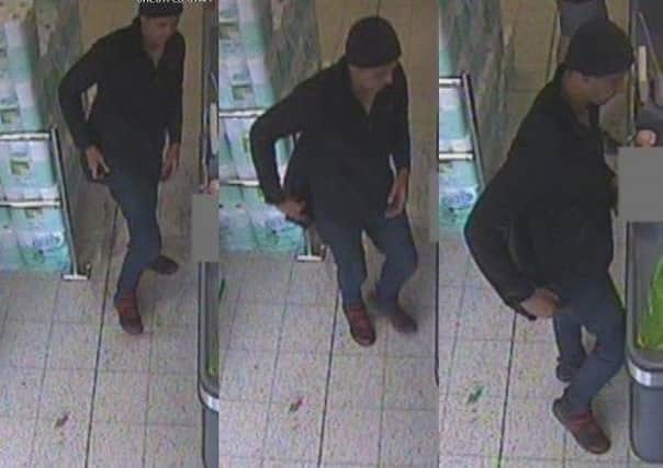 Police want to speak to this man in connection with theft and fraud in Newbold.