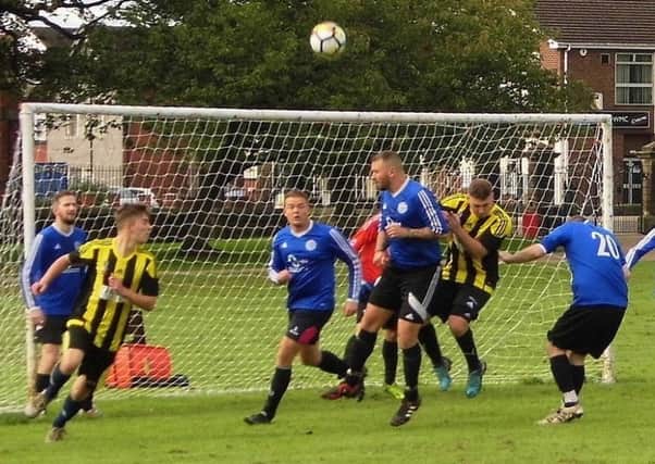 Action from the NAPIT Chesterfield and District Sunday League last weekend. (PHOTO BY: Martin Roberts)