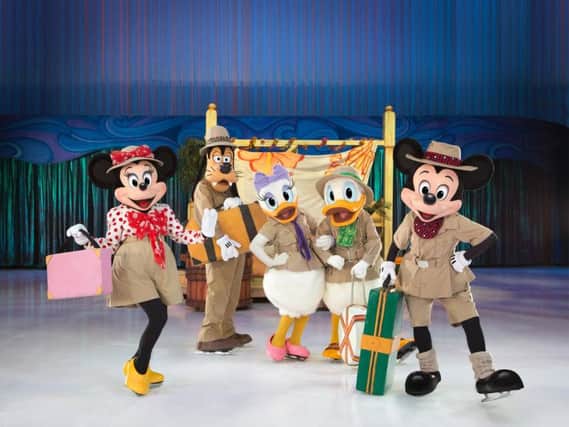 Disney On Ice stars Mickey and Minnie Mouse with pals on a Passport To Adventure which plays Sheffield's  Fly DSA Arena from November 15 to 19, 2017