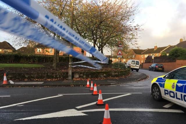 Pictured is the scene of a suspected attempted murder after an alleged hit-and-run collision on Derby Road, in Ripley. Courtesy of the Derby Telegraph.