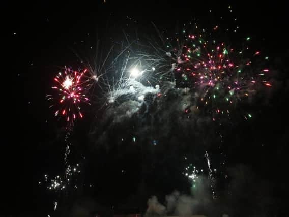 The fireworks at Stand Road Park.
