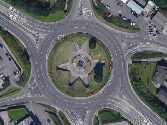 Whittington Moor roundabout from above.
