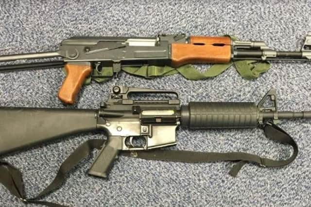 Rifles handed in during the firearms surrender.