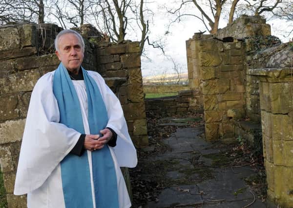 Ivan Spenceley at the old Heath Church which is under threat from the HS2 scheme.