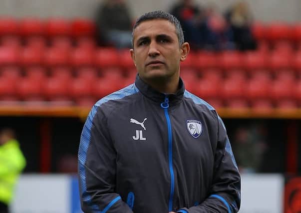 Picture by Gareth Williams/AHPIX.com; Football; Sky Bet League Two; Swindon Town v Chesterfield FC; 11/11/2017 KO 15.00; The Energy Check County Ground; copyright picture; Howard Roe/AHPIX.com; Spireites boss Jack Lester ahead of kick-off at Swindon