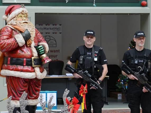 You may see armed officers in your area over the festive season. Picture: Derbyshire Constabulary.