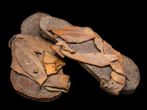 The sandals once owned by Lawrence of Arabia. Photo - Chloe Humenko/Hansons