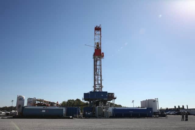 Fracking tour: drilling rig.
